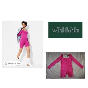 “Wild Fable” Women's Long Sleeve Square Neck Romper